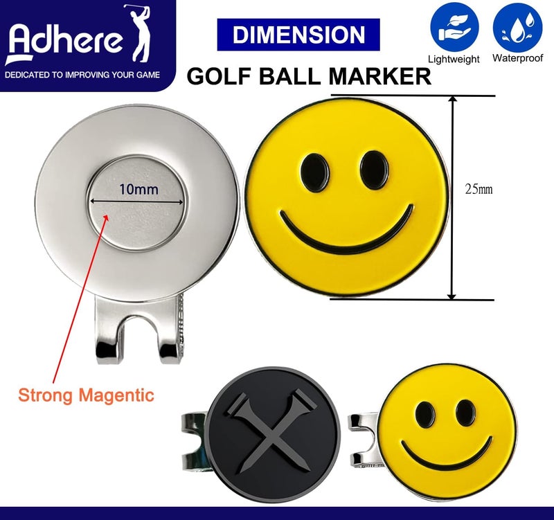 Adhere Golf Ball Markers Personlized Logo Enamel with A Strong Magnetic Hat Clips A Premium Golf Gifts for Golfer - Image 2
